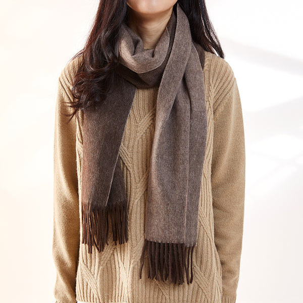 Serene Double Color Scarf (Chocolate Brown/Earth)